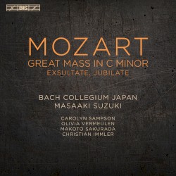 Great Mass in C minor / Exsultate, jubilate by Mozart ;   Bach Collegium Japan ,   Masaaki Suzuki ,   Carolyn Sampson ,   Olivia Vermeulen ,   Makoto Sakurada ,   Christian Immler