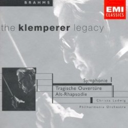 Symphonie no. 1 / Tragische Ouvertüre / Alt-Rhapsodie by Brahms ;   Philharmonia Orchestra ,   Otto Klemperer ,   Christa Ludwig