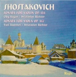 Sonata for Violin, op. 134 / Sonata for Viola, op. 147 by Shostakovich ;   Oleg Kagan ,   Sviatoslav Richter ,   Yuri Bashmet