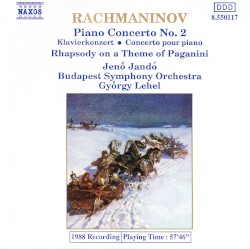 Piano Concerto no. 2 / Rhapsody on a Theme of Paganini by Sergei Rachmaninov ;   Budapest Symphony Orchestra ,   György Lehel ,   Jenő Jandó
