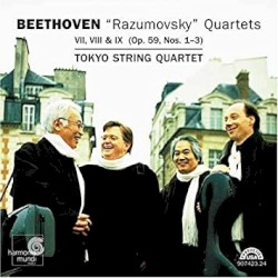 "Razumovsky" Quartets VII, VIII & IX by Beethoven ;   Tokyo String Quartet