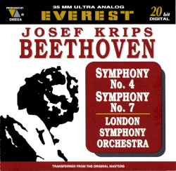 Symphonies No. 4 and 7 by Josef Krips  /   Beethoven  /   London Symphony Orchestra