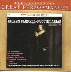 Puccini Arias by Giacomo Puccini ;   Eileen Farrell ,   The Columbia Symphony Orchestra ,   Max Rudolf