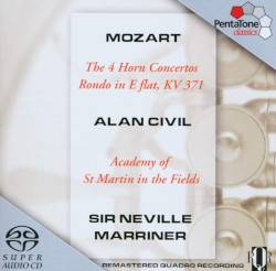 Horn Concertos Nos. 1-4 / Rondo for Horn & Orchestra by Mozart ;   Alan Civil ,   Academy of St Martin in the Fields ,   Sir Neville Marriner