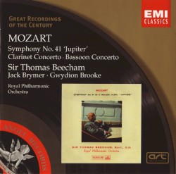 Symphony no. 41 “Jupiter” / Clarinet Concerto / Bassoon Concerto by Mozart ;   Sir Thomas Beecham ,   Jack Brymer ,   Gwydion Brooke ,   Royal Philharmonic Orchestra