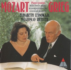 Piano sonatas with freely added accompaniment for a second piano by Grieg by Mozart ,   Grieg ;   Elisabeth Leonskaja ,   Sviatoslav Richter