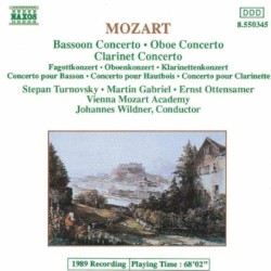 Bassoon Concerto / Oboe Concerto / Clarinet Concerto by Wolfgang Amadeus Mozart ;   Vienna Mozart Academy ,   Johannes Wildner ,   Stepan Turnovsky ,   Martin Gabriel ,   Ernst Ottensamer
