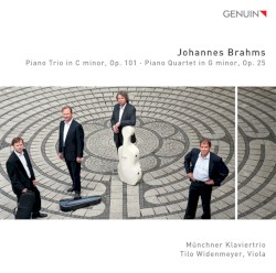 Piano Trio in C minor, Op. 101 - Piano Quartet in G minor, Op. 25 by Johannes Brahms ;   Münchner Klaviertrio ,   Tilo Widenmeyer