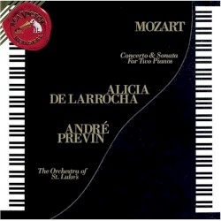 Concerto & Sonata for Two Pianos by Mozart ;   Alicia de Larrocha ,   André Previn ,   Orchestra of St. Luke’s