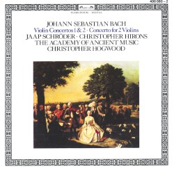 Violin Concertos 1 & 2 / Concerto for 2 Violins by Johann Sebastian Bach ;   Jaap Schröder ,   Christopher Hirons ,   The Academy of Ancient Music ,   Christopher Hogwood