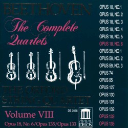 The Complete Quartets, Volume VIII by Ludwig van Beethoven ;   Orford String Quartet