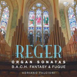 Organ Sonatas / B.A.C.H. Fantasy & Fugue by Reger ;   Adriano Falcioni