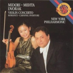 Violin Concerto / Romance for Violin & Orchestra / Carnival Overture by Dvořák ;   New York Philharmonic ,   Zubin Mehta ,   Midori