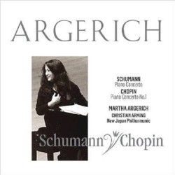 Schumann: Piano Concerto / Chopin: Piano Concerto no. 1 by Schumann ,   Chopin ;   Martha Argerich ,   Christian Arming ,   New Japan Philharmonic