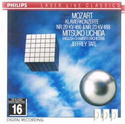 Klavierkonzerte Nr. 20 KV 466 & Nr. 23 KV 488 by Mozart ;   Mitsuko Uchida ,   English Chamber Orchestra ,   Jeffrey Tate
