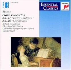 Piano Concertos No. 21 "Elvira Madigan" and No. 26 "Coronation" by Mozart ;   The Cleveland Orchestra ,   Columbia Symphony Orchestra ,   George Szell ,   Robert Casadesus