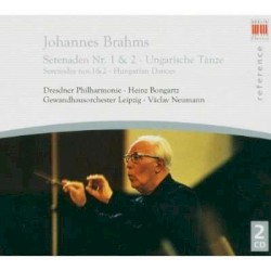 Serenaden Nr. 1 & 2 / Ungarische Tänze by Johannes Brahms ;   Dresdner Philharmonie ,   Heinz Bongartz ,   Gewandhausorchester Leipzig ,   Václav Neumann