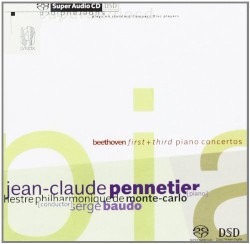 Piano Concertos 1 & 3 by Beethoven ;   Orchestre Philharmonique de Monte‐Carlo ,   Serge Baudo ,   Jean‐Claude Pennetier