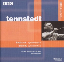 Beethoven: Symphony no. 7 / Brahms: Symphony no. 3 by Beethoven ,   Brahms ;   London Philharmonic Orchestra ,   Klaus Tennstedt