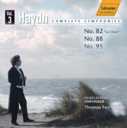 Symphony No. 82 "L'Ours" / Symphony No. 88 / Symphony No. 95 by Haydn ;   Heidelberger Sinfoniker ,   Thomas Fey