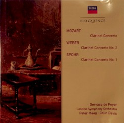 Mozart, Weber, Spohr: Clarinet Concertos by Gervase de Peyer