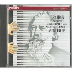 Piano Quintet op. 34 by Brahms ;   Musikvereinsquartett ,   André Previn