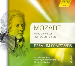 Piano Concertos Nos 20, 23, 24, 25 by Wolfgang Amadeus Mozart ,   Sir Neville Marriner ,   Ivan Moravec ,   Academy of St Martin in the Fields