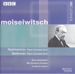 Rachmaninov: Piano Concerto no. 2 / Beethoven: Piano Concerto no. 5 by Rachmaninov ,   Beethoven ;   Benno Moiseiwitsch ,   BBC Symphony Orchestra ,   Sir Malcolm Sargent
