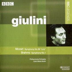 Mozart: Symphony no. 36, “Linz” / Brahms: Symphony no. 1 by Mozart ,   Brahms ;   Philharmonia Orchestra ,   Carlo Maria Giulini