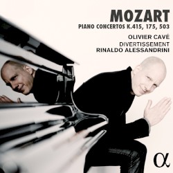 Piano Concertos, K. 415, 175, 503 by Mozart ;   Olivier Cavé ,   Divertissement ,   Rinaldo Alessandrini