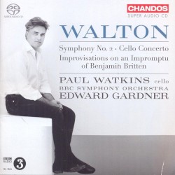 Symphony no. 2 / Cello Concerto / Improvisations on an Impromptu of Benjamin Britten by Walton ;   Paul Watkins ,   BBC Symphony Orchestra ,   Edward Gardner