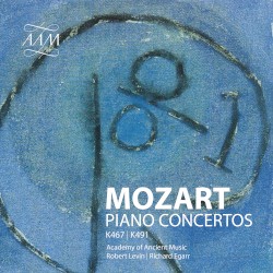 Piano Concertos, K467 & K491 by Mozart ;   Academy of Ancient Music ,   Robert Levin ,   Richard Egarr