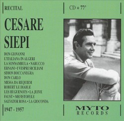 Recital: 1947-1957 by Cesare Siepi