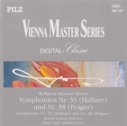 Symphonien Nr. 35 (Haffner) und Nr. 38 (Prager) by Wolfgang Amadeus Mozart ;   Mozart Festival Orchestra ,   Alberto Lizzio
