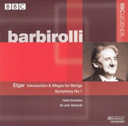 Introduction and Allegro for Strings / Symphony no. 1 by Elgar ;   Hallé Orchestra ,   Sir John Barbirolli