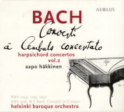 Concerti à cembalo concertato, vol. 2 by Bach ;   Aapo Häkkinen ,   Helsinki Baroque Orchestra