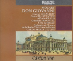 Don Giovanni by Wolfgang Amadeus Mozart ;   Ghiaurov ,   Janowitz ,   Kraus ,   Jurinac ,   Orchestra sinfonica  e   Coro di Roma della RAI ,   Carlo Maria Giulini
