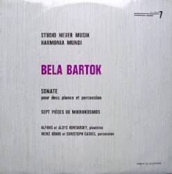 Sonate pour deux pianos et percussion / Sept pièces de Mikrokosmos by Béla Bartók ;   Christoph Caskel ,   Heinz König  &   Alfons & Aloys Kontarsky