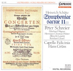 Symphoniae Sacrae II by Heinrich Schütz ;   Capella Fidicinia ,  Hans Grüß