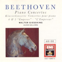 Piano Concertos nos. 4 & 5 by Ludwig van Beethoven ;   Walter Gieseking ,   Philharmonia Orchestra ,   Alceo Galliera