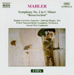 Symphony no. 2 in C minor “Resurrection” by Mahler ;   Hanna Lisowska ,   Jadwiga Rappé ,   Polish National Radio Symphony Orchestra ,   Antoni Wit