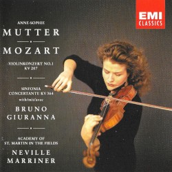 Violinkonzert No. 1 by Mozart ;   Anne‐Sophie Mutter ,   Bruno Giuranna ,   Academy of St Martin in the Fields ,   Neville Marriner