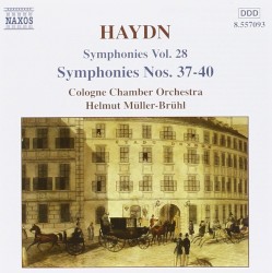 Symphonies, Vol. 28: Symphonies nos. 37-40 by Haydn ;   Cologne Chamber Orchestra ,   Helmut Müller-Brühl