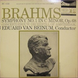 Symphony no. 1 in C minor, op. 68 by Brahms ;   Concertgebouw Orchestra of Amsterdam ,   Eduard van Beinum