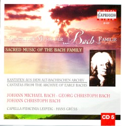 Geistliche Musik der Bach Familie, vol 5 by Johann Michael Bach ,   Georg Christoph Bach ,   Johann Christoph Bach ;   Capella Fidicinia ,   Hans Grüß