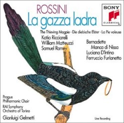 La gazza ladra by Gioachino Rossini ;   Prague Philharmonic Choir ,   RAI Symphony Orchestra of Torino ,   Gianluigi Gelmetti