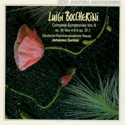 Complete Symphonies, Volume 6 by Luigi Boccherini ;   Deutsche Kammerakademie Neuss am Rhein ,   Johannes Goritzki