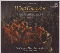 Wind Concertos by W.A. Mozart ;   Freiburger Barockorchester ,   Petra Müllejans
