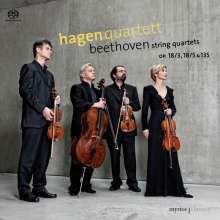 String Quartets Op. 18/3, 18/5 & 135 by Beethoven ;   Hagen Quartett