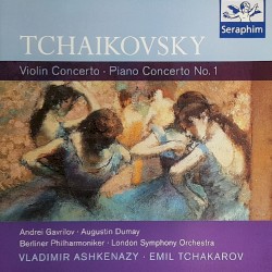 Violin Concerto / Piano Concerto no. 1 by Tchaikovsky ;   Augustin Dumay ,   Andrei Gavrilov ,   Emil Tchakarov ,   Vladimir Ashkenazy ,   London Symphony Orchestra ,   Berliner Philharmoniker